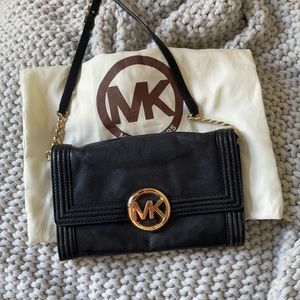 Black leather MK bag, lightly used